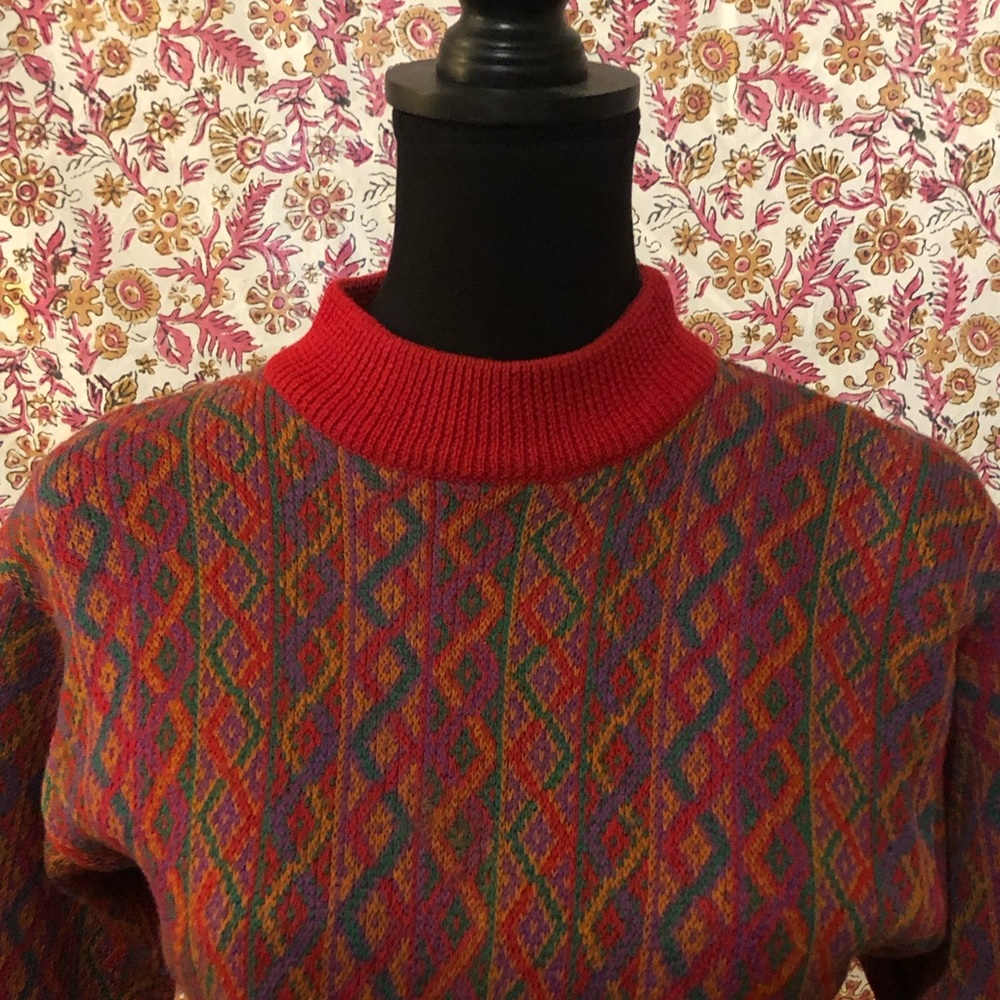 90s Kenzo Coogi style Sweater, size 2
